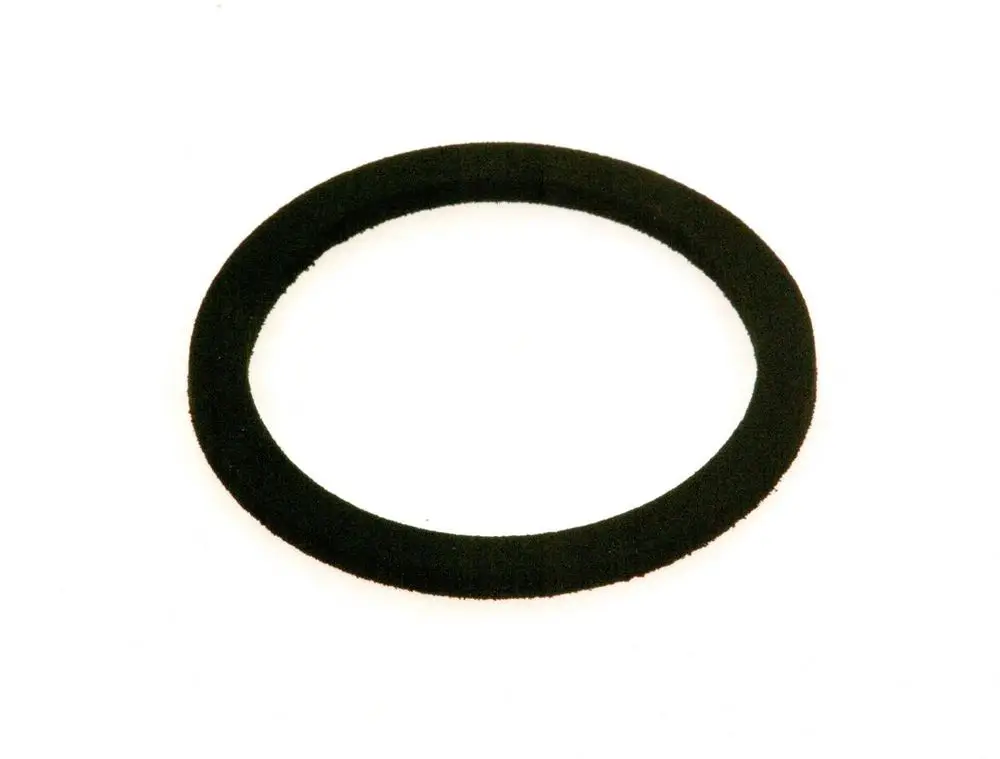 Schwarze Dichtung im Ringformat, möglicherweise für ein Gebläse, mit glatter Oberfläche, passend zu Geräten von Bosch.
